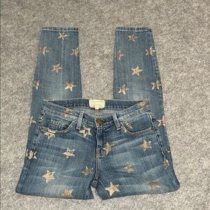 Women’s Current/Elliott The Stiletto Super Loved w/ Rose Gold Stars Skinny Jeans